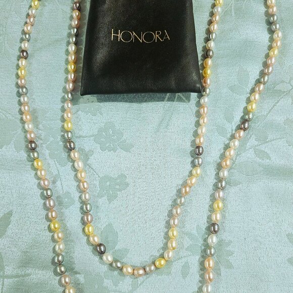 Honora Fresh Water Pastel Pearls 30 inch Strand - Picture 3 of 5